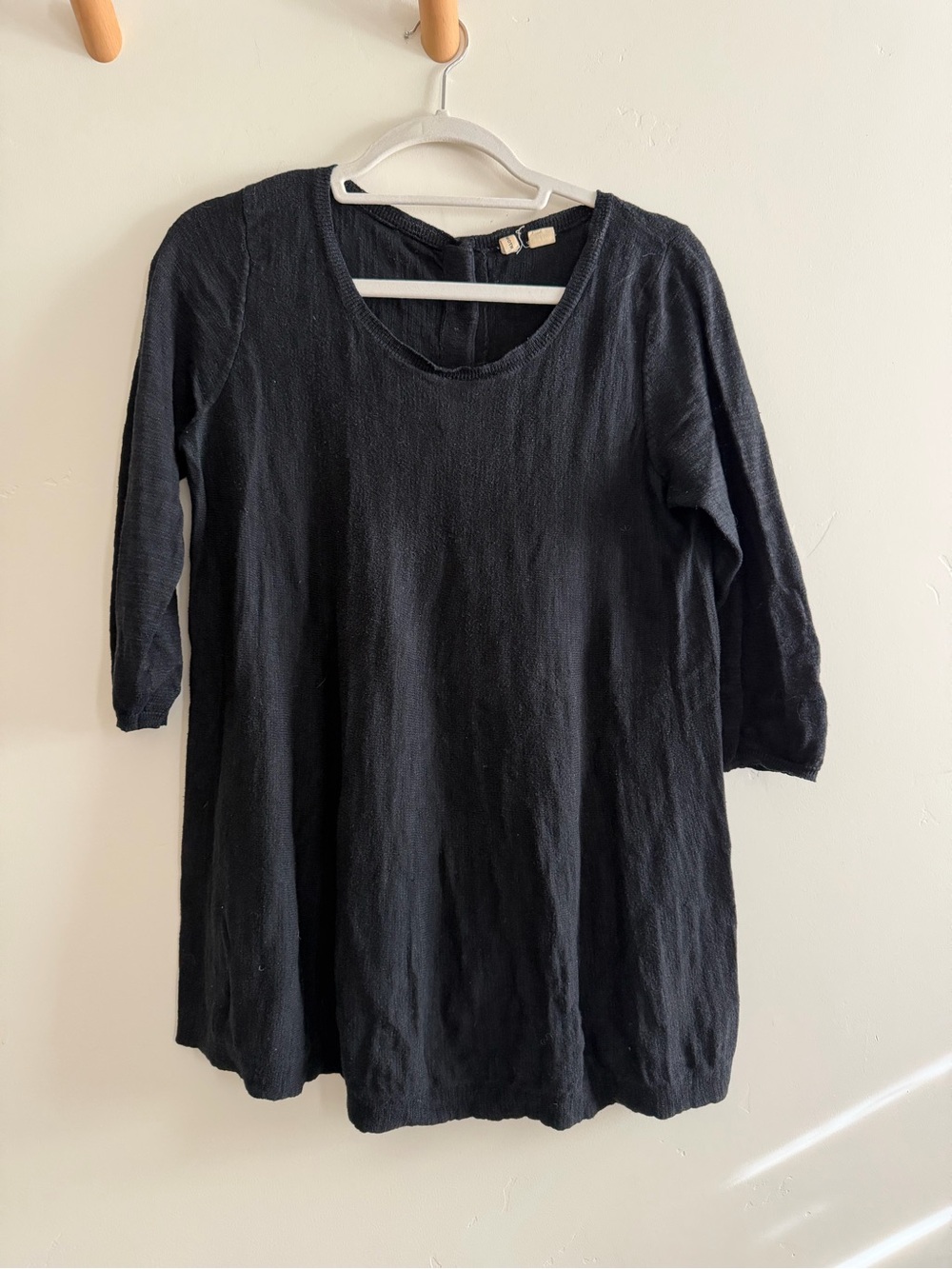 Moth Black Scoop Neck Knit Tunic Dress